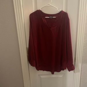 Simply Vera Vera wang burgundy blouse xl